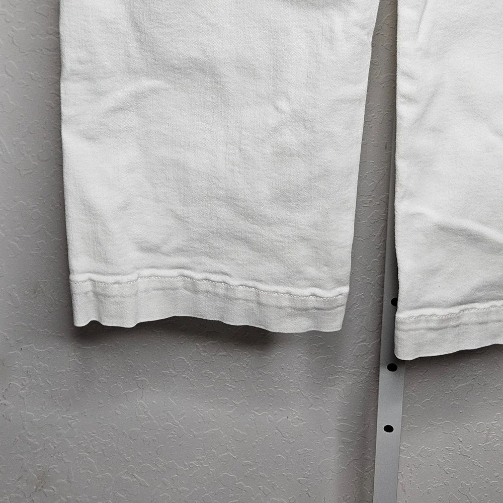 Maeve Anthropologie The Colette White Wide Leg Cropped Pants Womens Size 28 - Picture 4 of 9